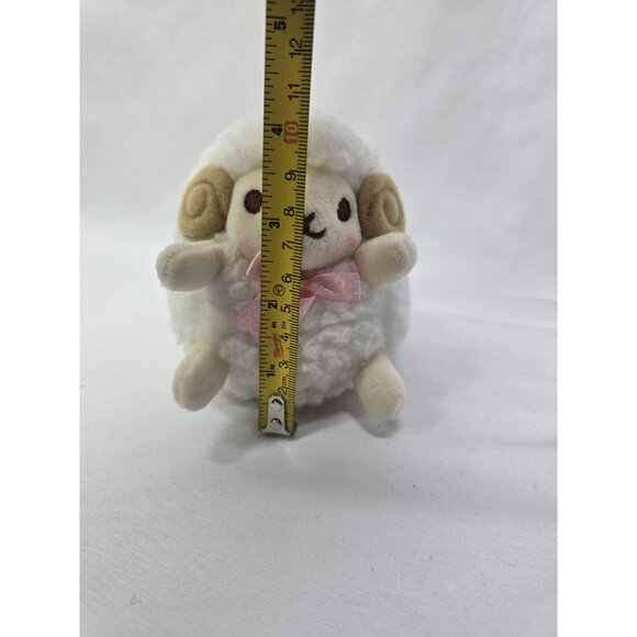 Hitsuji no Wooly Sheep White Amuse Plush 4" Stuffed Toy Doll Japan Keychain - Picture 3 of 9